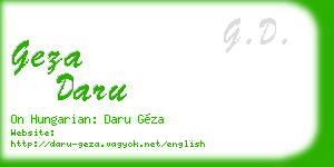geza daru business card